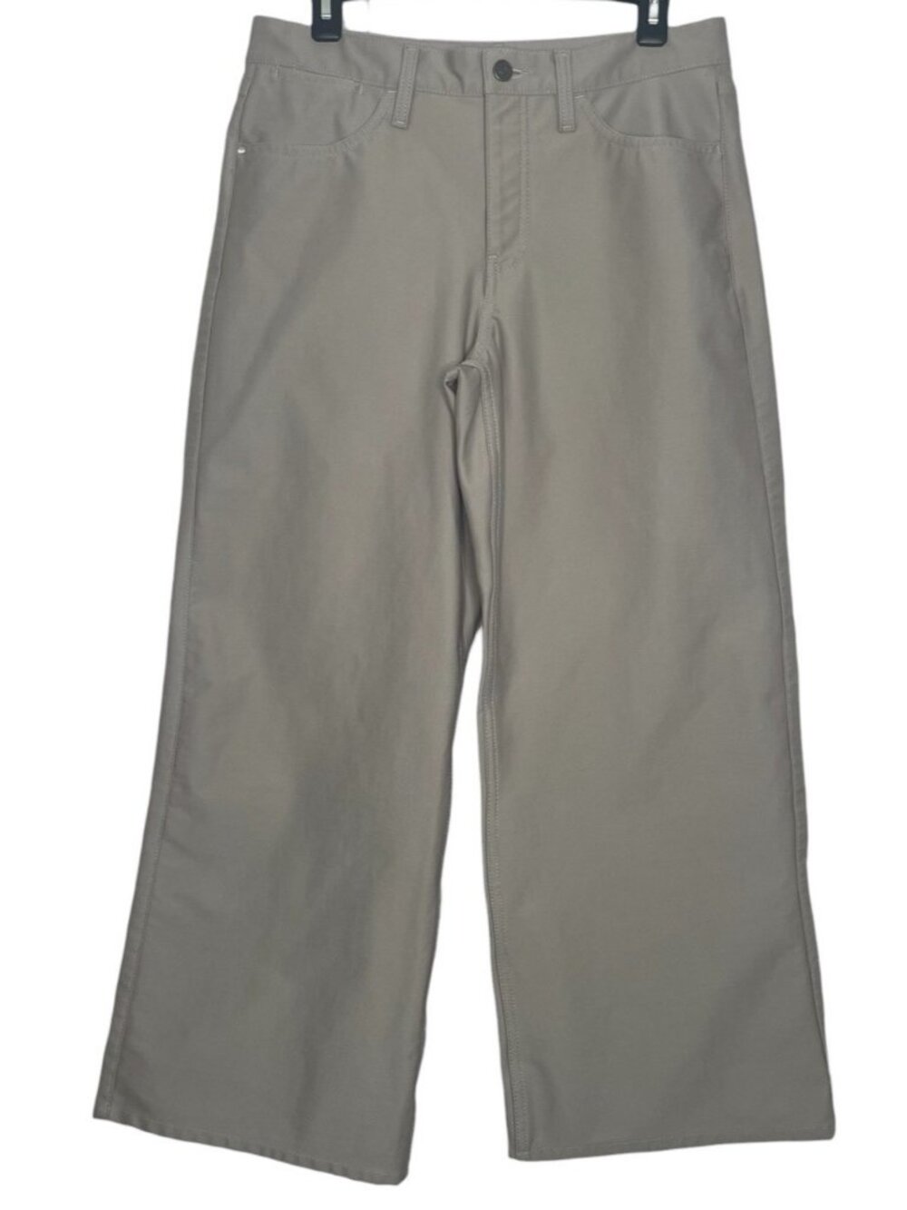 Lululemon Womens Pants Size 29 EasyFive Low-Rise Classic Wide-Leg Short Tan
